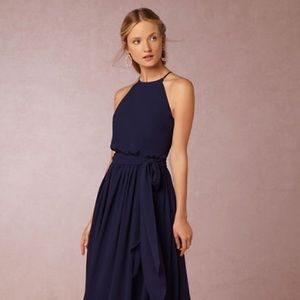 BHLDN Donna Morgan Alana Dress Midnight Size 4 NWT